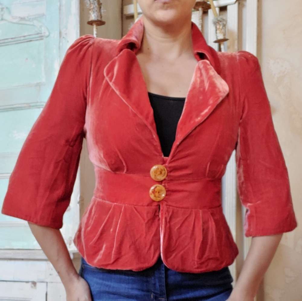 Anthropologie brand Velvet jacket
